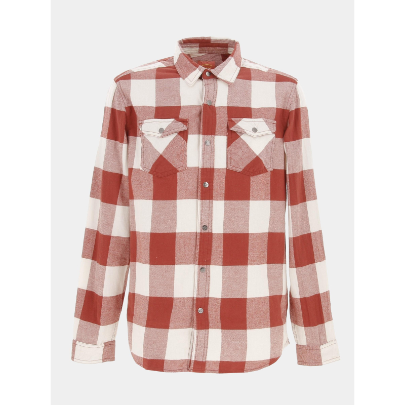 Chemise épaisse à carreaux paprika rouge homme - Oxbow