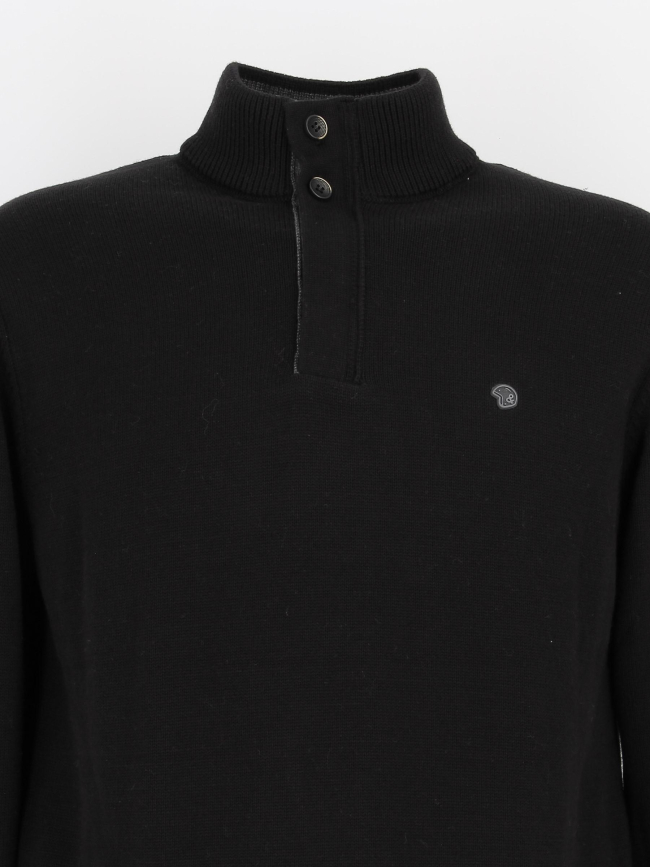 Pull col zippé fidan noir homme - Benson & Cherry