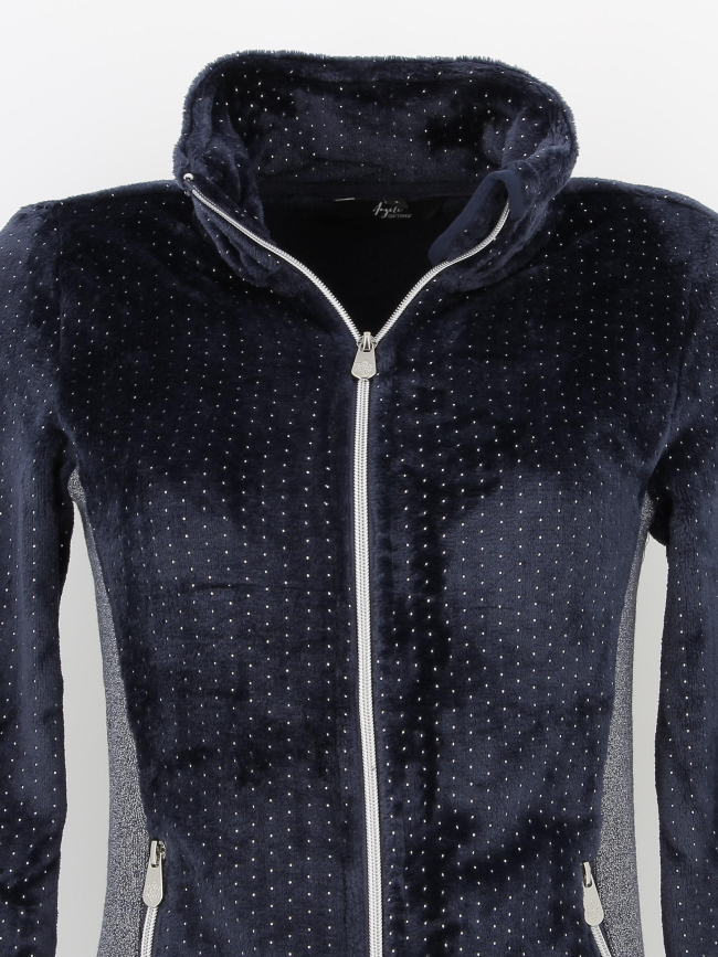 Veste polaire terra bleu marine femme - Angele Sportswear