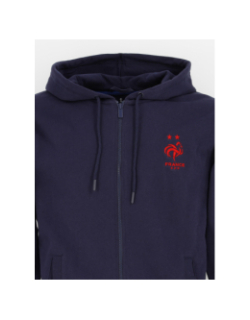 Sweat à capuche zippé football france bleu marine homme - FFF