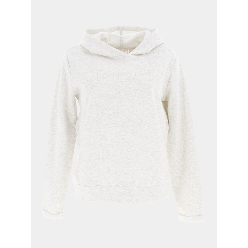 Sweat à capuche shau life blanc femme - Only