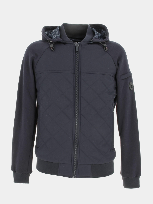 Sweat à capuche zippé dav bleu marine homme - Izac