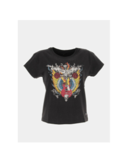 T-shirt roses noir femme - Von Dutch