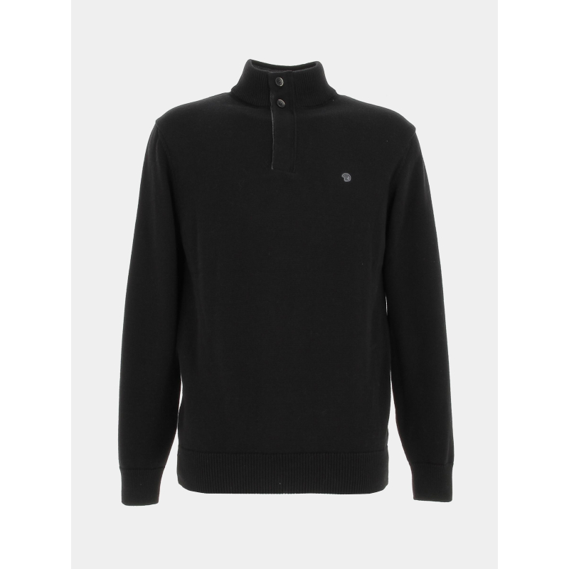 Pull col zippé fidan noir homme - Benson & Cherry