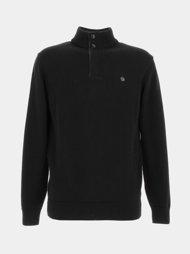 Pull col zippé fidan noir homme - Benson & Cherry