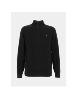 Pull col zippé fidan noir homme - Benson & Cherry