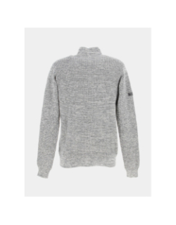 Pull col zippé henley gris homme - Deeluxe