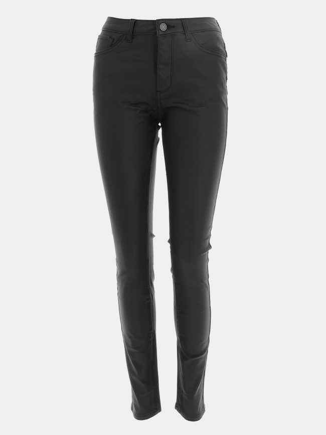 Pantalon enduit lyzie noir femme - Deeluxe