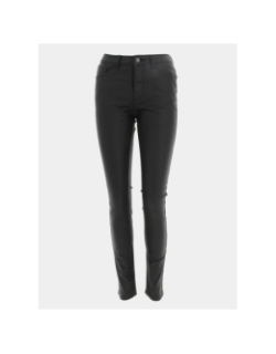 Pantalon enduit lyzie noir femme - Deeluxe