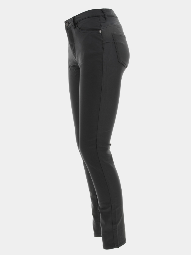 Pantalon enduit lyzie noir femme - Deeluxe