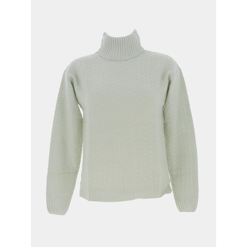 Pull col roulé mistery ajouré vert femme - Tiffosi