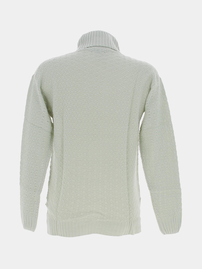 Pull col roulé mistery ajouré vert femme - Tiffosi