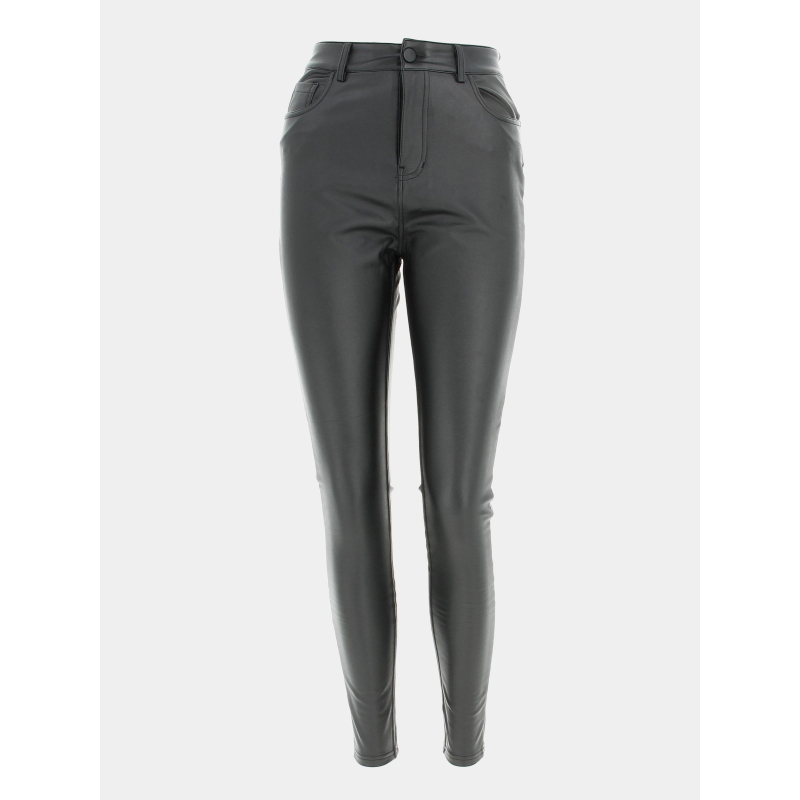 Pantalon slim enduit nico noir femme - Tiffosi