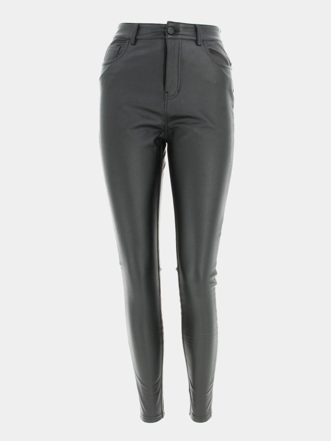 Pantalon slim enduit nico noir femme - Tiffosi