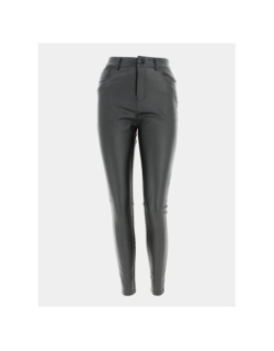 Pantalon slim enduit nico noir femme - Tiffosi