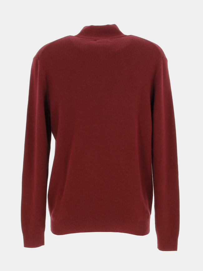 Pull col zippé vintage bordeaux homme - Superdry