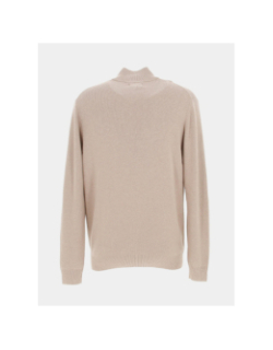 Pull col zippé vintage beige homme - Superdry