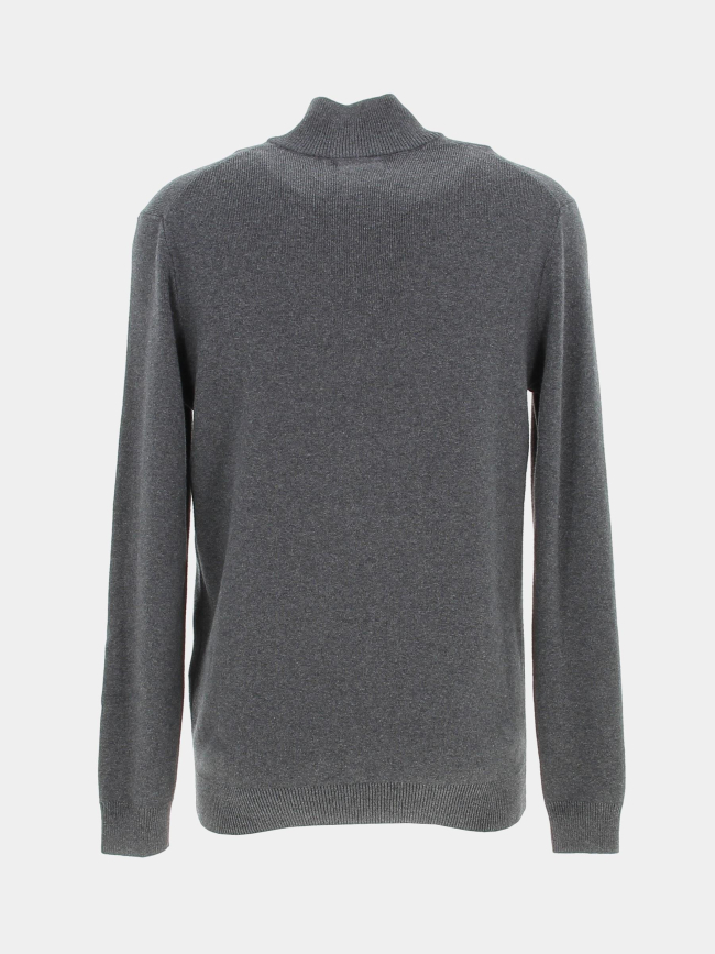 Pull col zippé vintage gris homme - Superdry