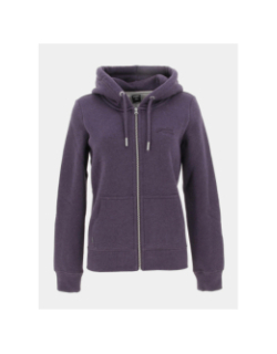 Sweat à capuche zippé vintage violet femme - Superdry