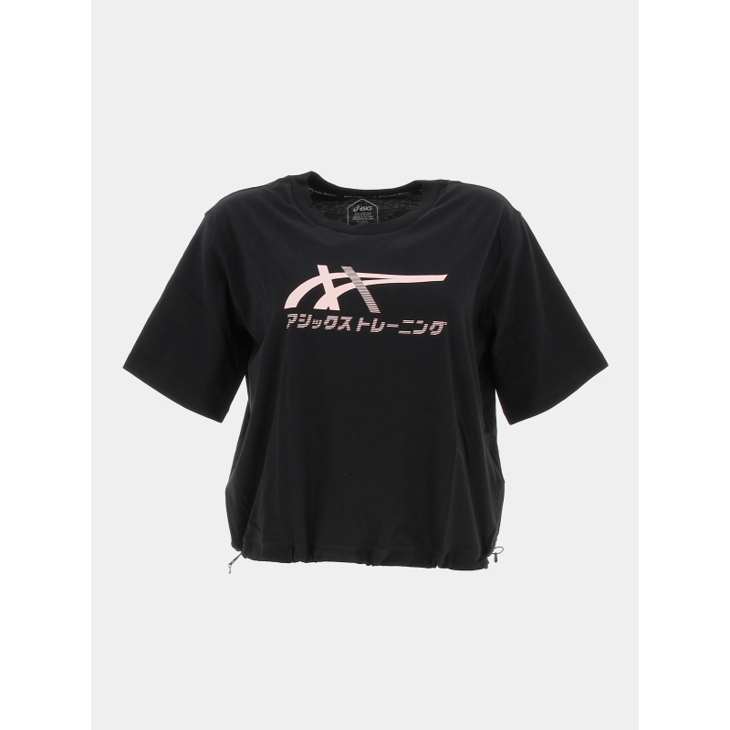 T-shirt de sport crop tiger noir femme - Asics