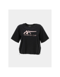 T-shirt de sport crop tiger noir femme - Asics