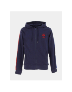 Sweat à capuche zippé football france bleu marine homme - FFF