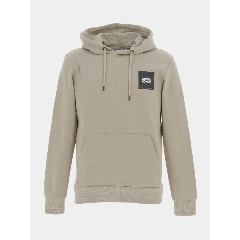 Sweat à capuche lock beige homme - Jack & Jones