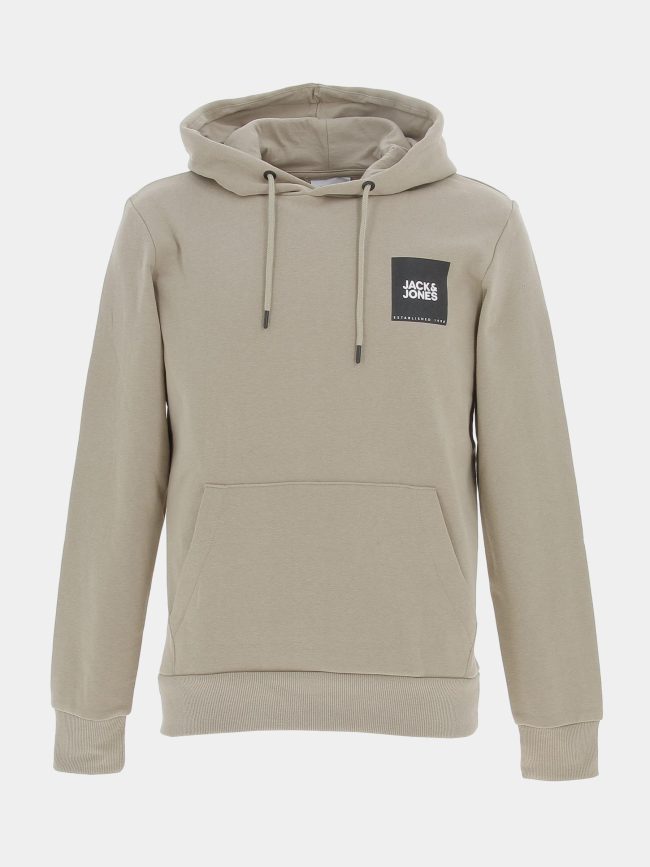 Sweat à capuche lock beige homme - Jack & Jones