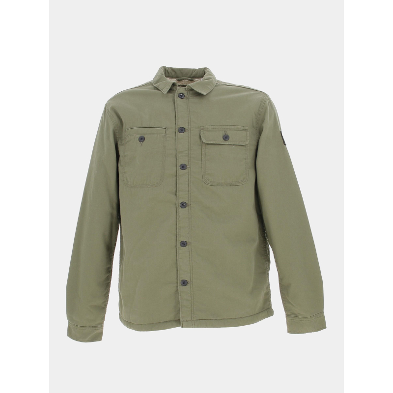 Surchemise doublée teddy kaki homme - Jack & Jones