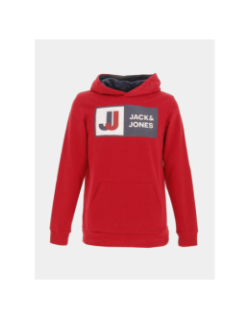 Sweat à capuche logan rouge garçon - Jack & Jones