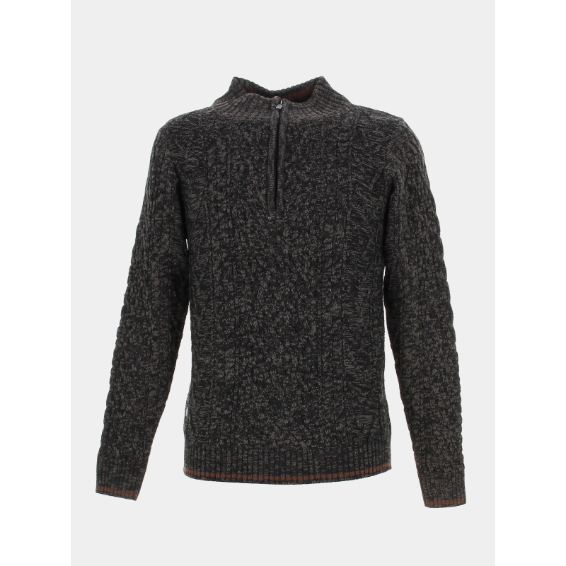 Pull col zippé gris anthracite homme - RMS 26