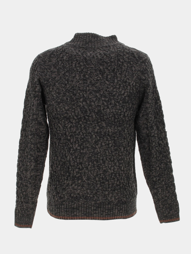 Pull col zippé gris anthracite homme - RMS 26