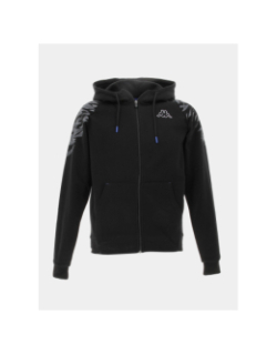 Sweat zippé à capuche graphik noir homme - Kappa