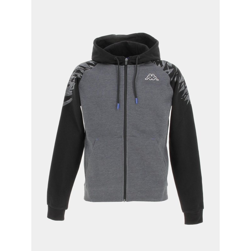 Sweat zippé à capuche graphik gris homme - Kappa