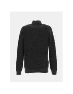 Pull col zippé henley noir homme - Deeluxe