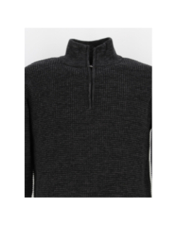 Pull col zippé henley noir homme - Deeluxe