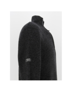 Pull col zippé henley noir homme - Deeluxe