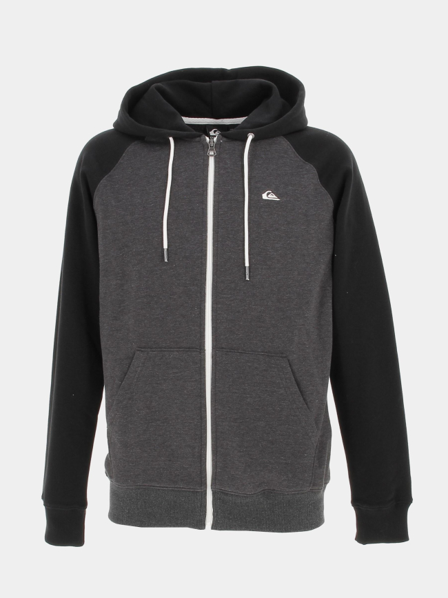 Sweat à capuche zippé everyday gris homme - Quiksilver
