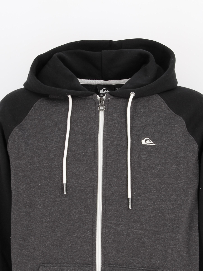 Sweat à capuche zippé everyday gris homme - Quiksilver