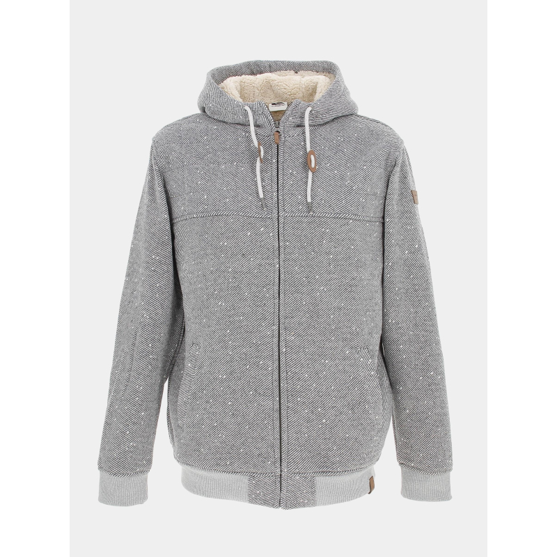 Veste sweat doublée cypress keller gris homme - Quiksilver