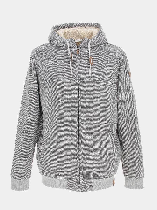 Veste sweat doublée cypress keller gris homme - Quiksilver