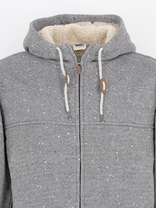 Veste sweat doublée cypress keller gris homme - Quiksilver