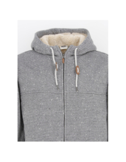 Veste sweat doublée cypress keller gris homme - Quiksilver