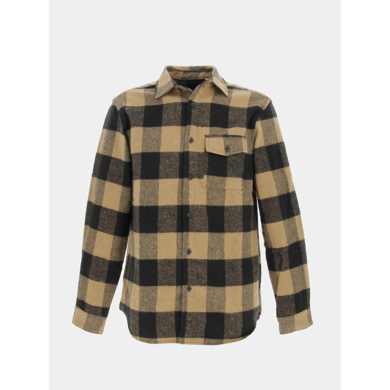 Chemise épaisse à carreaux marron homme - Jack & Jones