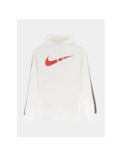 Sweat à capuche repeat fleece blanc homme - Nike