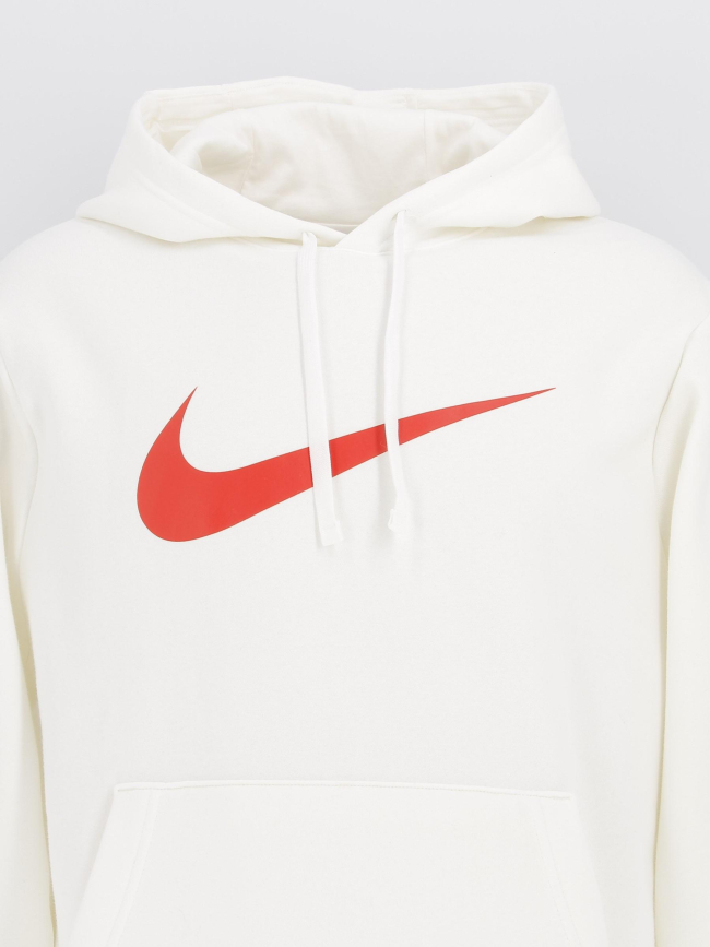 Sweat à capuche repeat fleece blanc homme - Nike