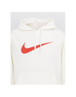 Sweat à capuche repeat fleece blanc homme - Nike