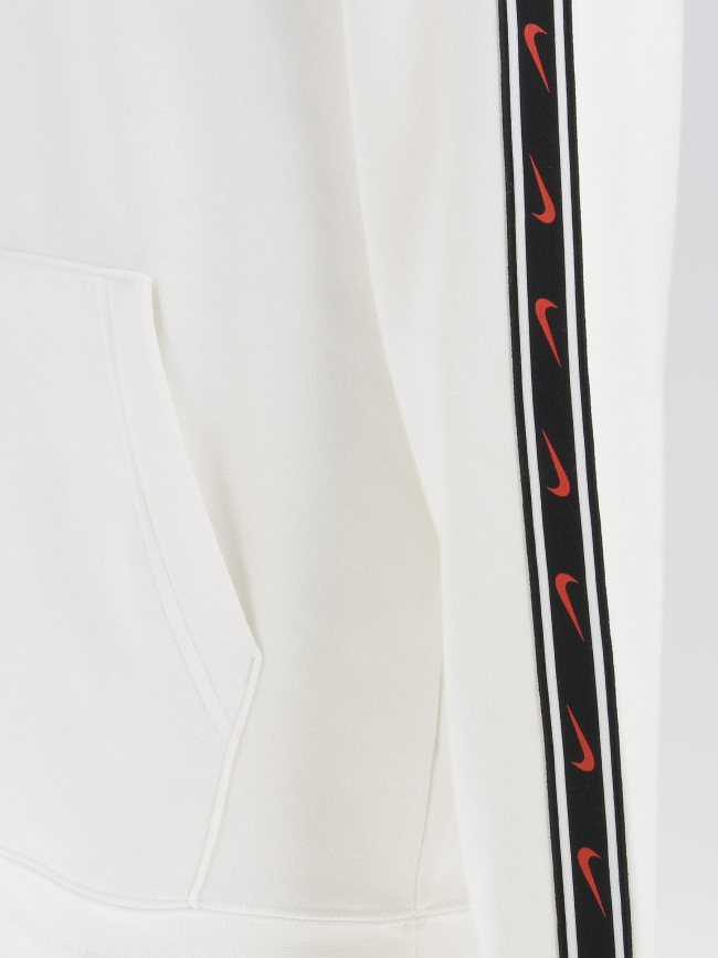 Sweat à capuche repeat fleece blanc homme - Nike