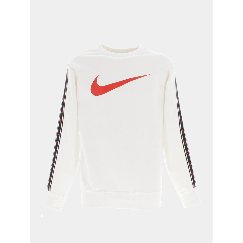 Sweat nsw repeat fleece crew blanc homme - Nike