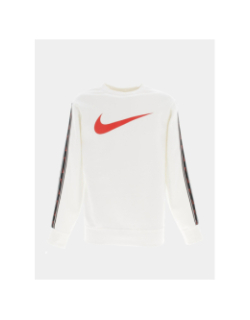 Sweat nsw repeat fleece crew blanc homme - Nike